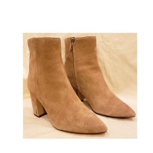 Sam Edelman Ankle Booties Size-9 Tan Leather/Suede - Picture 1 of 9